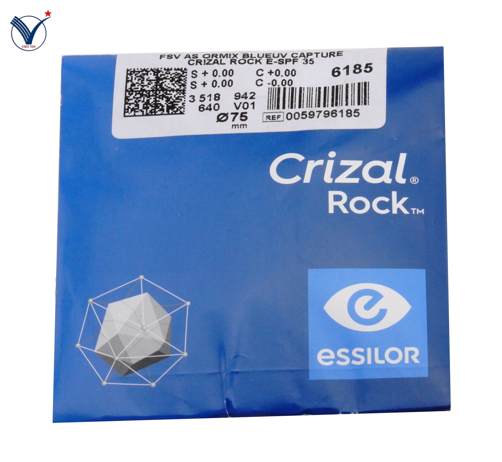 ESSILOR 1.60 CRIZAL ROCK AS BLUE